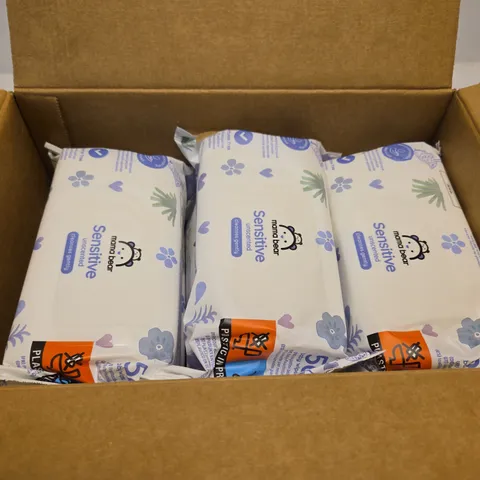 MAMA BEAR SENSITIVE BABY WIPES – BOX OF 18