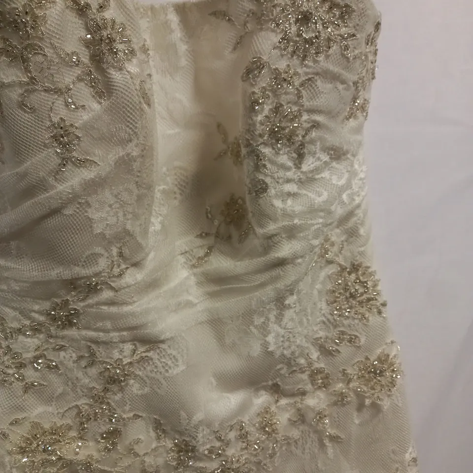 BERKETEX BRIDE SASHA PEREZ WEDDING DRESS, IVORY - SIZE 12