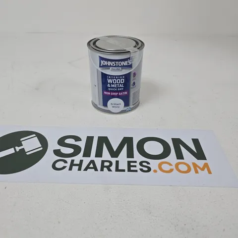 JOHNSTONE'S INTERIOR WOOD & METAL QUICK DRY SATIN PAINT – BRILLIANT WHITE.