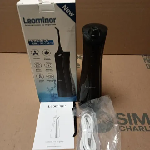 LEOMINOR PORTABLE ORAL IRRIGATOR – BOXED WITH USB CABLE & NOZZLE