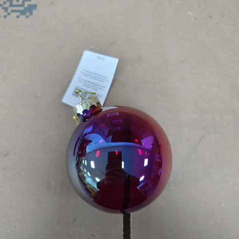 BOX OF APPROXIMATELY 30 GISELA GRAHAM PINK GLASS BAUBLES