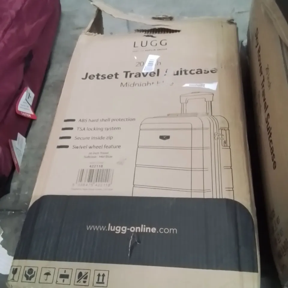 BOXED LUGG 20" JETSET TRAVEL SUITCASE MIDNIGHT BLUE 