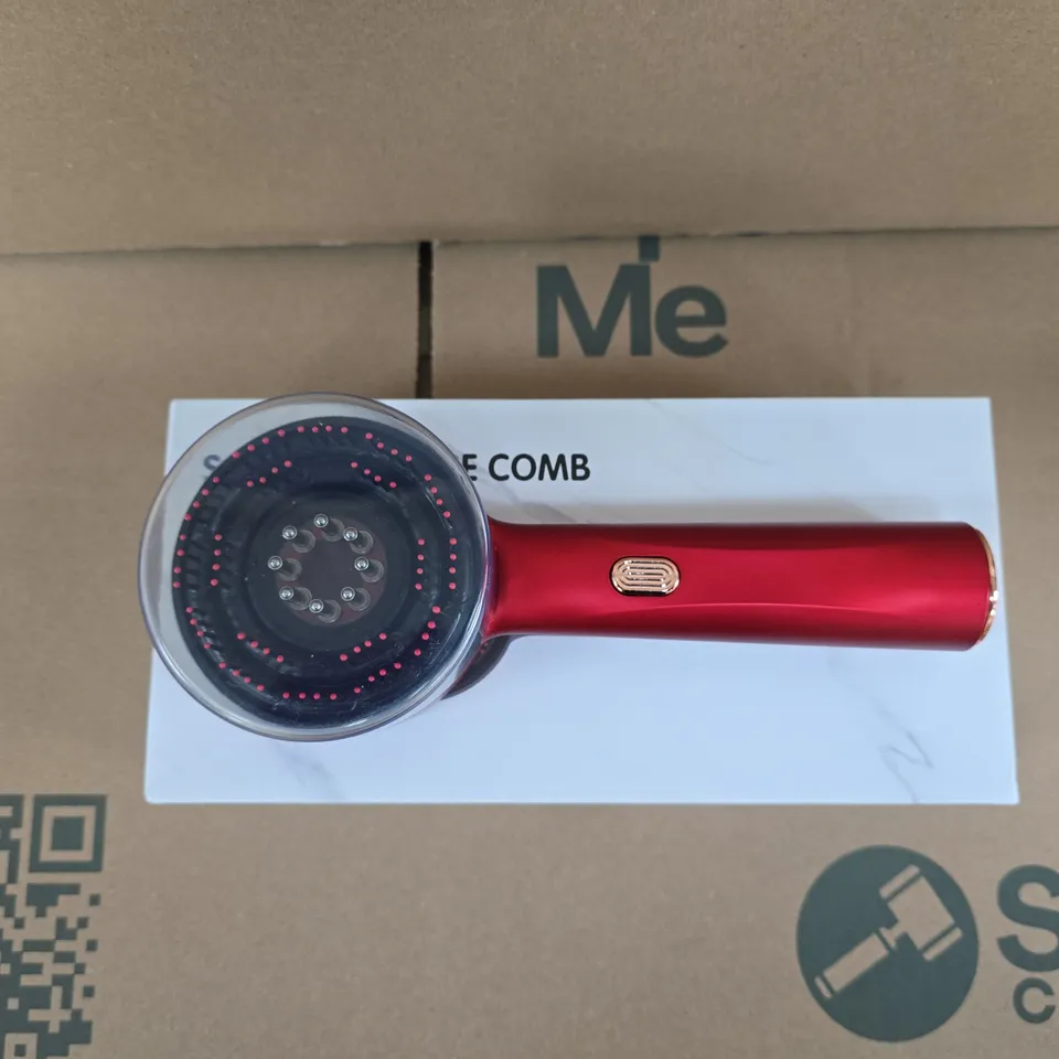 SCALP MASSAGE COMB – HANDHELD HEAD MASSAGER (RED VARIANT)