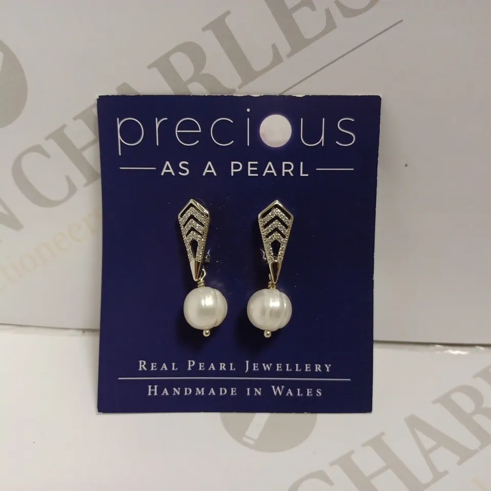 PRECIOUS AS A PEARL SILVER DANGLE EARRINGS