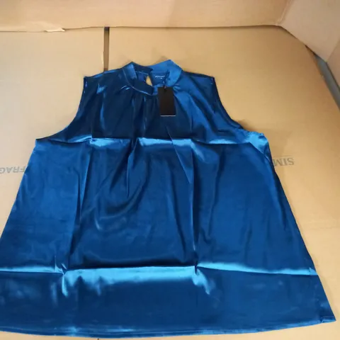 BRAND NEW KINTSUGI WOMENS TEAL SLEEVELESS TOP WITH MAGNETIC FASTENING - 12