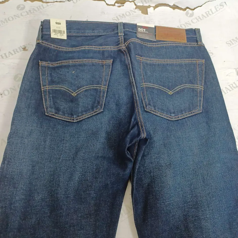 LEVI'S 501 ORIGINAL DARK DENIM JEANS - W33 L34