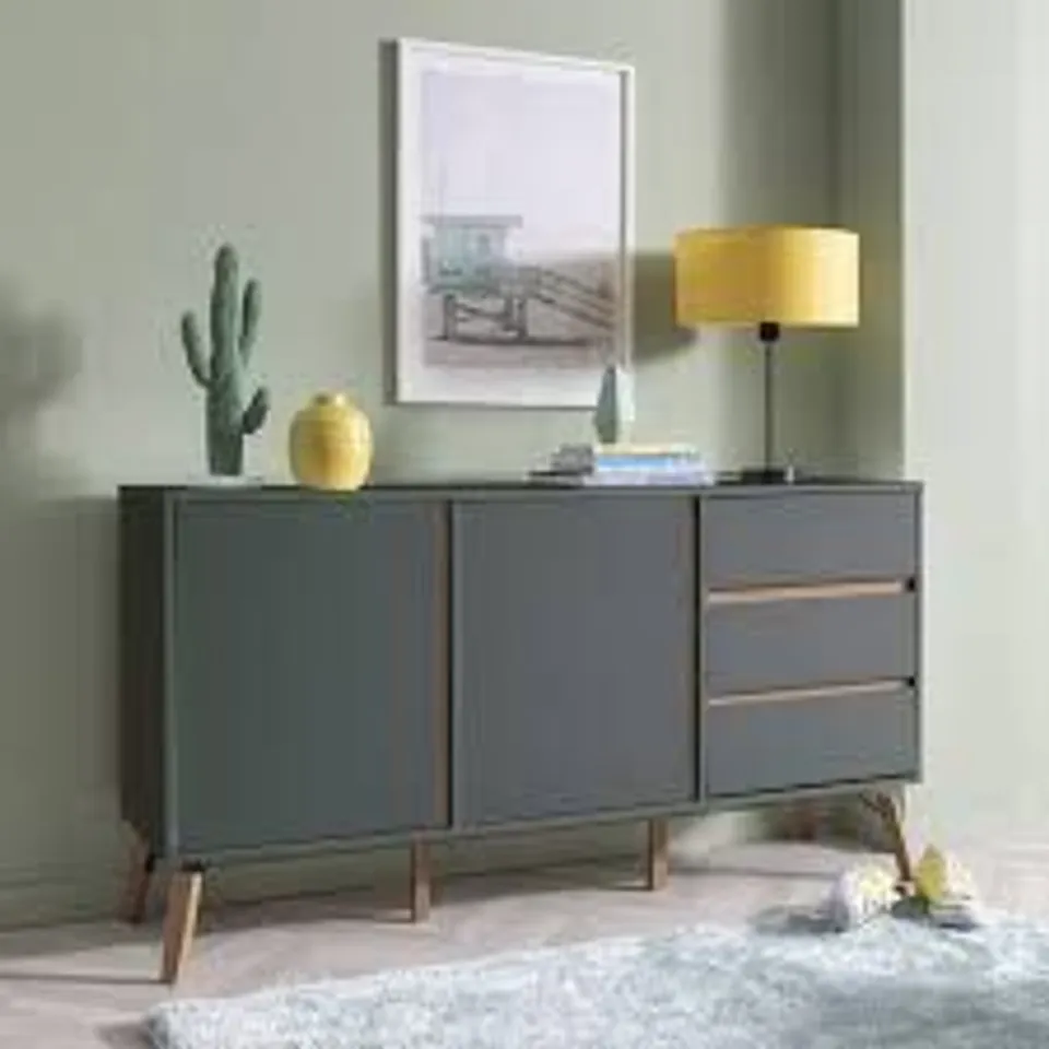 BOXED OTTO SIDEBOARD IN GREY (2 BOXES)