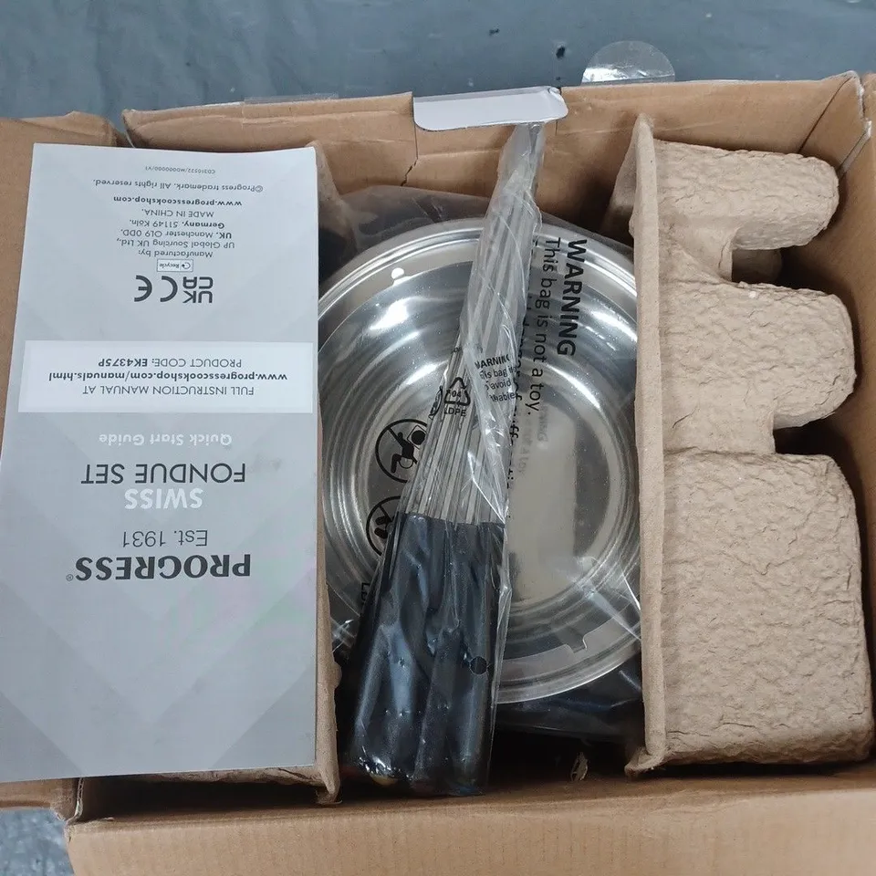 BOXED PROGRESS SWISS FONDUE SET 