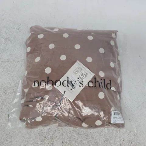 BAGGED NOBODY'S CHILD SHORT SLEEVE STARLIGHT MIDI DRESS IN BROWN SIZE UK 14