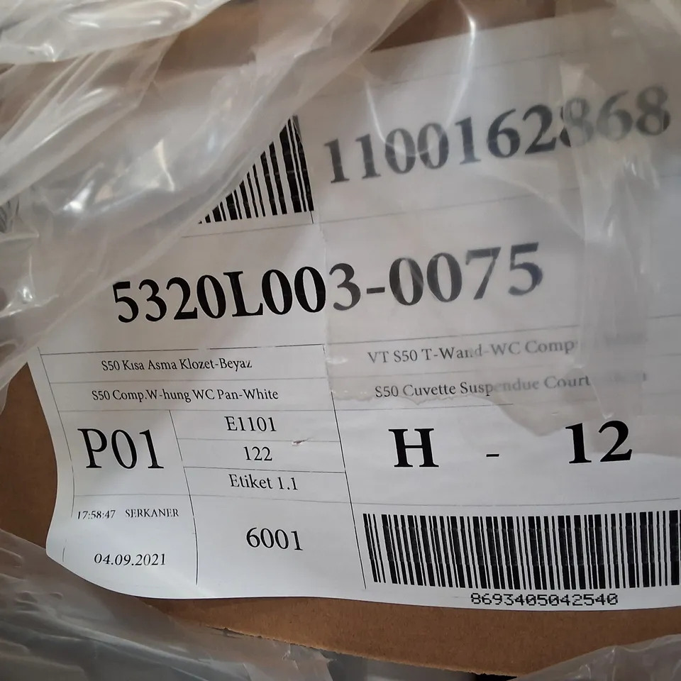 PALLET CONTAINING APPROXIMATELY 12 VITRA S50 WHITE WALL HUNG SHORT PROJECTION WC PANS - 360×480MM