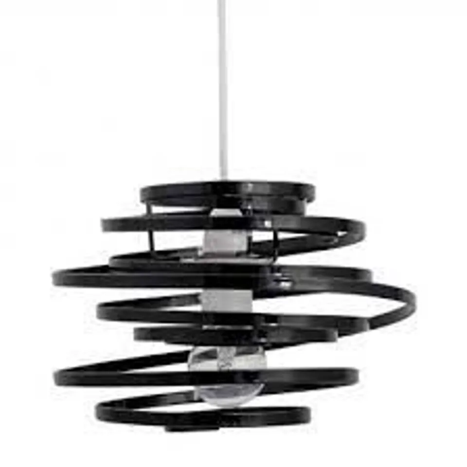 BLACK METAL SWIRL EASY FIT LIGHT SHADE