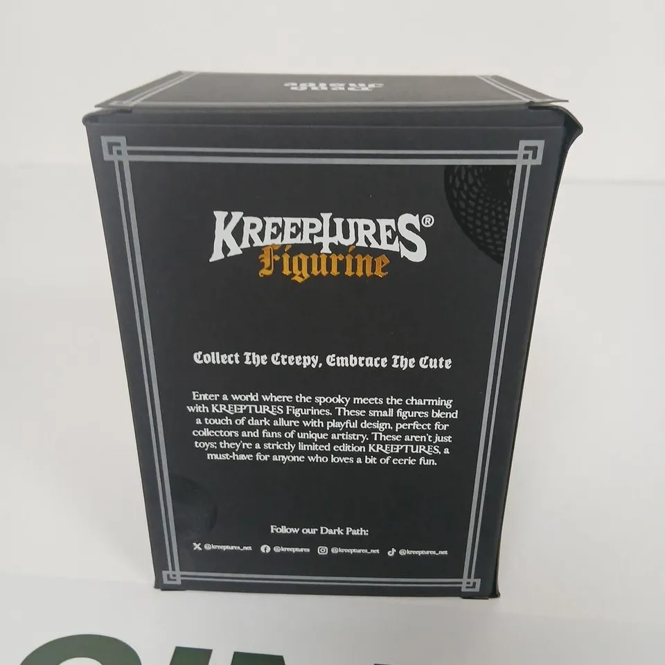 SIX BRAND NEW BOXED KREEPTURES FIGURINE GLOW EDITION ANUBIS – BLACK PLUSH FIGURE WITH GREEN EYES (LIMITED EDITION)