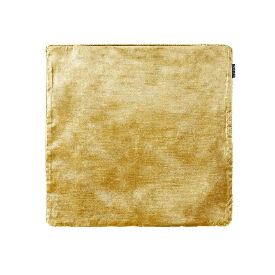 BAGGED LEATHERHEAD LUXE CUSHION COVER - OCHRE COLOUR