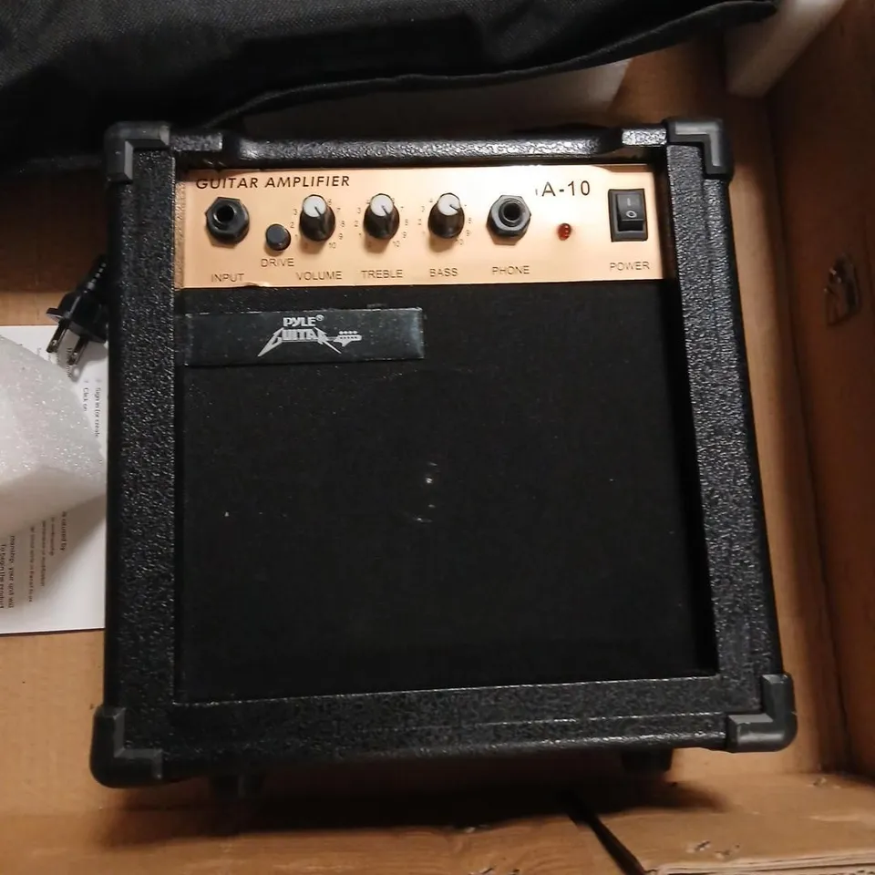 PYLE BEGINNER ELECTRIC GUITAR PACKAGE – SUNBURST WITH MINI AMPLIFIER & GIG BAG