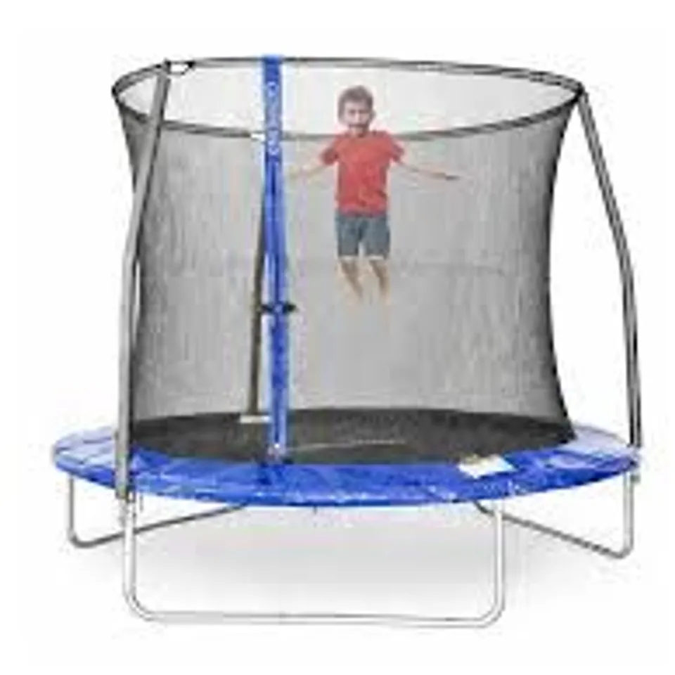 BOXED SPORTSPOWER 8FT TRAMPOLINE BLUE