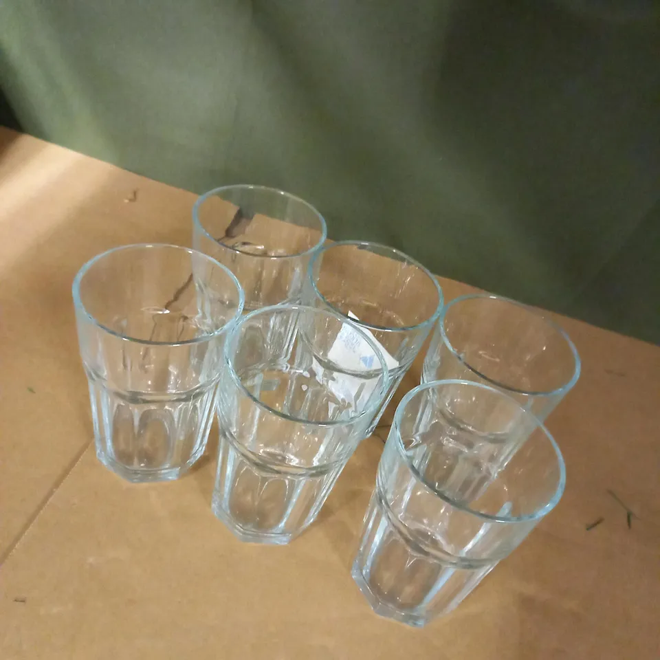 SET OF 6 WATER GLASSES 