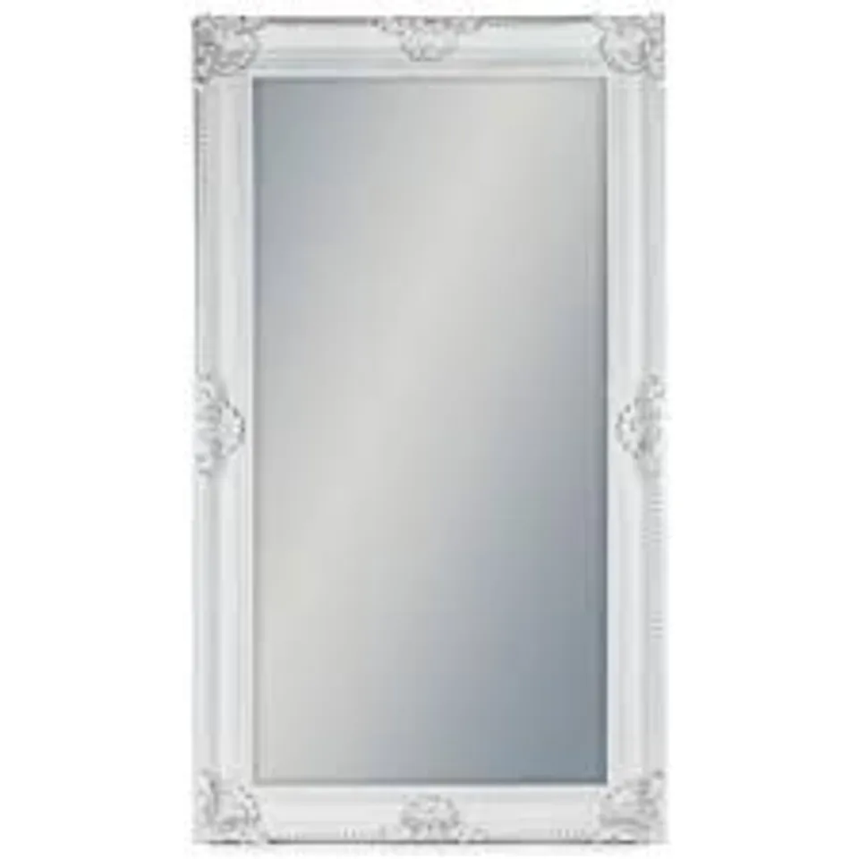 BRAND NEW BOXED HOMES DIRECT 365 WHITE ANTIQUE FRENCH STYLE RECTANGULAR CLASSIC MIRROR