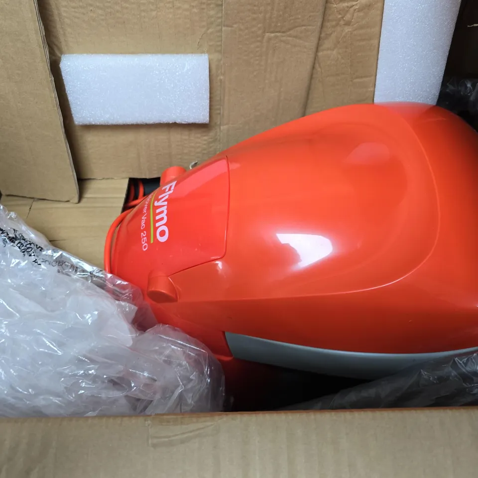 BOXED FLYMO HOVER VAC 250 CORDED LAWNMOWER