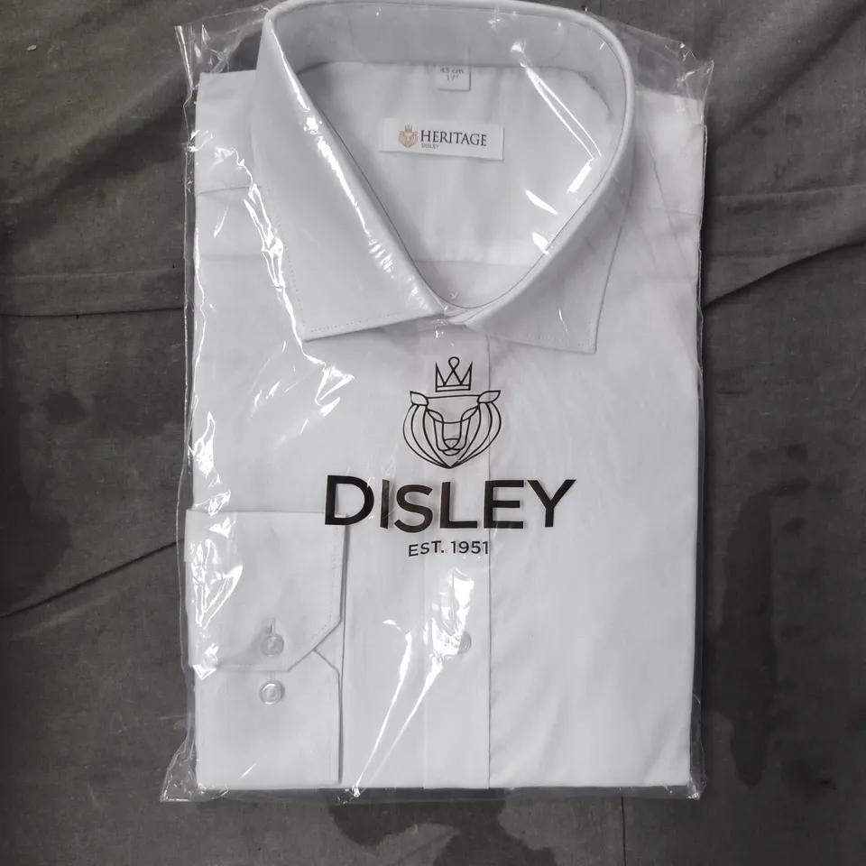 DISLEY HERITAGE BUTTON-UP SHIRT IN WHITE SIZE 43CM/17"