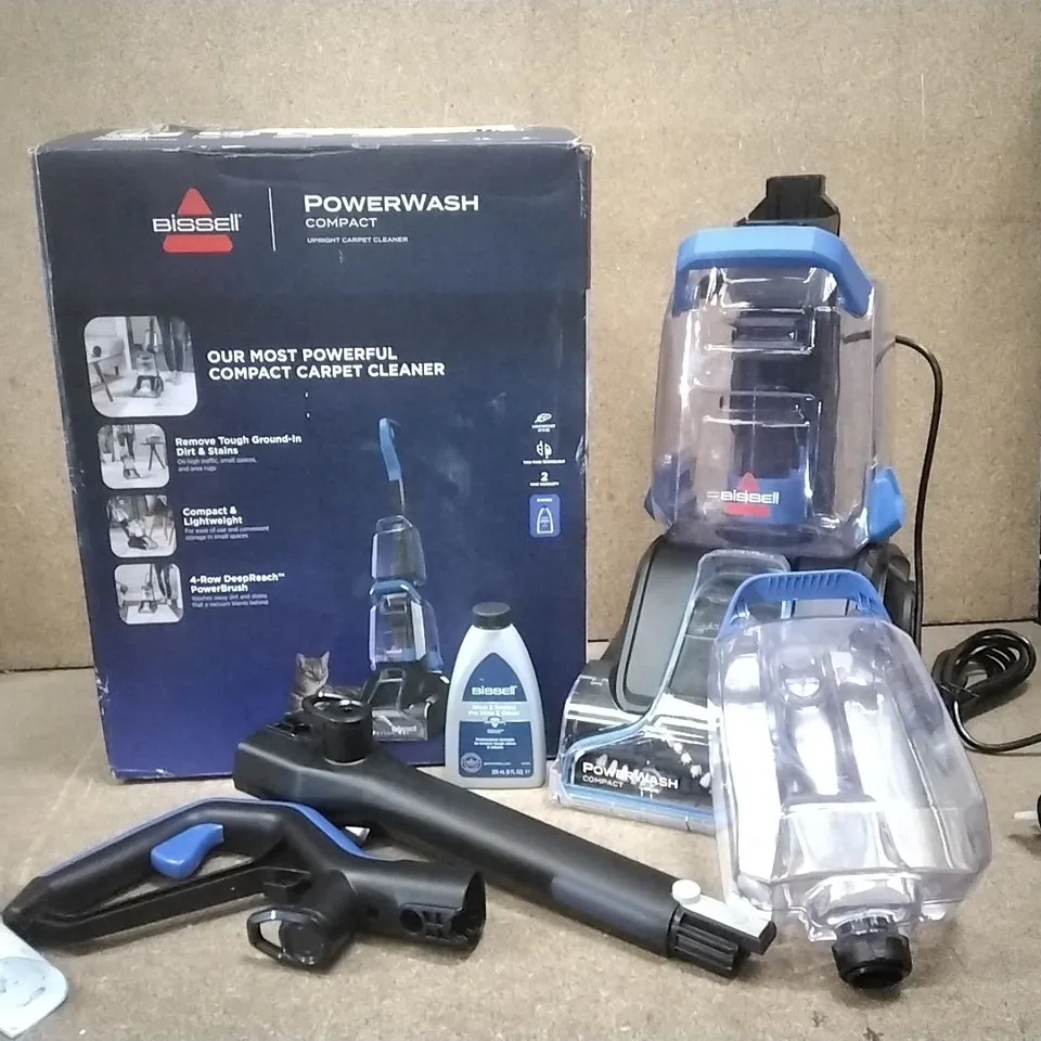 BOXED BISSELL 4055E POWER WASH COMPACT UPRIGHT CARPET CLEANER 
