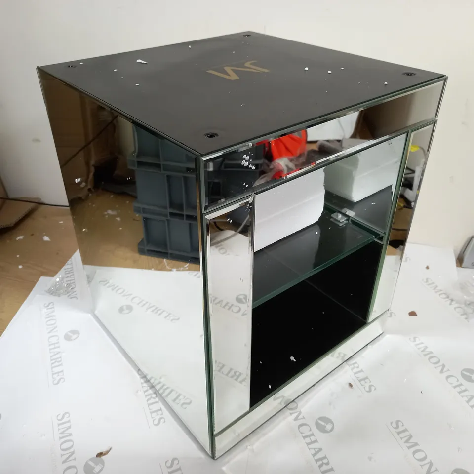 JULIAN MCDONALD MIRRORED SIDE TABLE - COLLECTION ONLY
