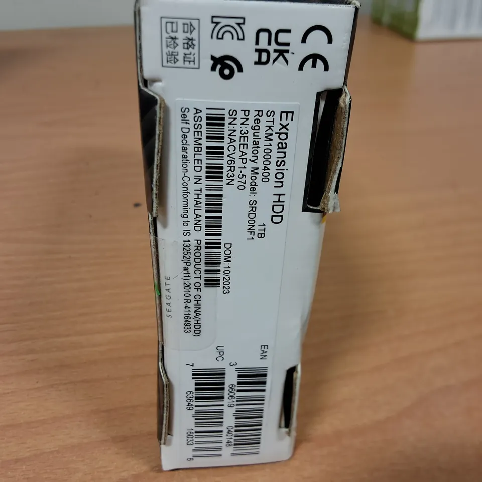 SEALED SEAGATE 1TB EXPANSION EXTERNAL DRIVE