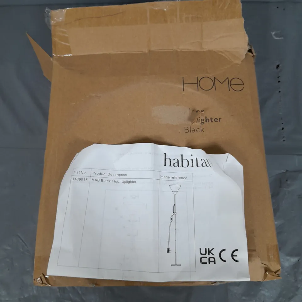 BOXED HABITAT HOME FLOOR UPLIGHTER - BLACK 