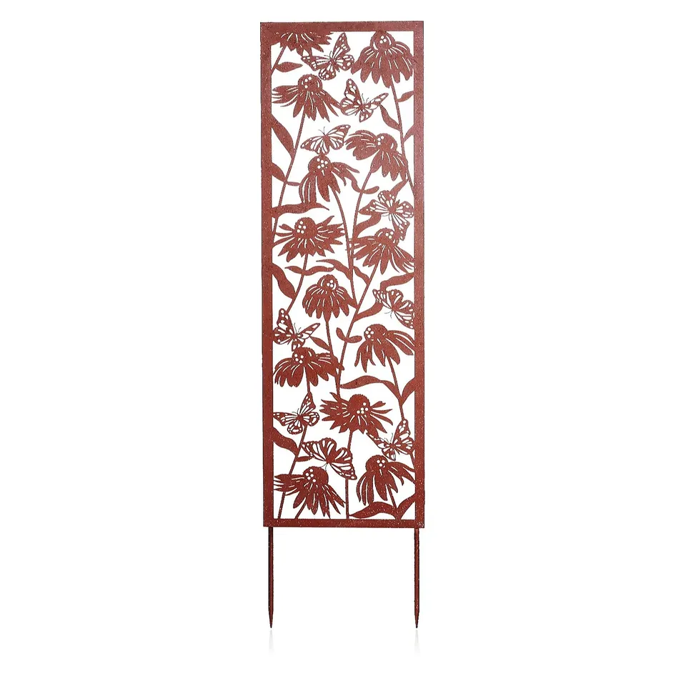 GARDEN STORIES BUTTERFLIES AND FLOWERS METAL TRELLIS 150CM