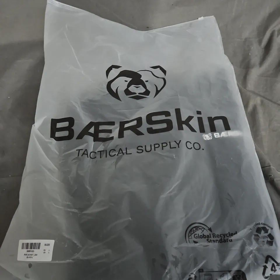 BEARSKIN TACTICAL RAIN JACKET – BLACK, UK SIZE LARGE (EU/US L)