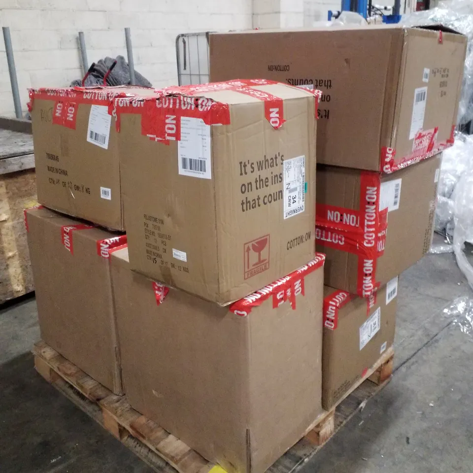 PALLET CONTAINING 8 BOXES OF ASSORTED CLOTHING