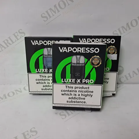 3 BOXED VAPORESSO LUXE X PRO POD VAPE KIT