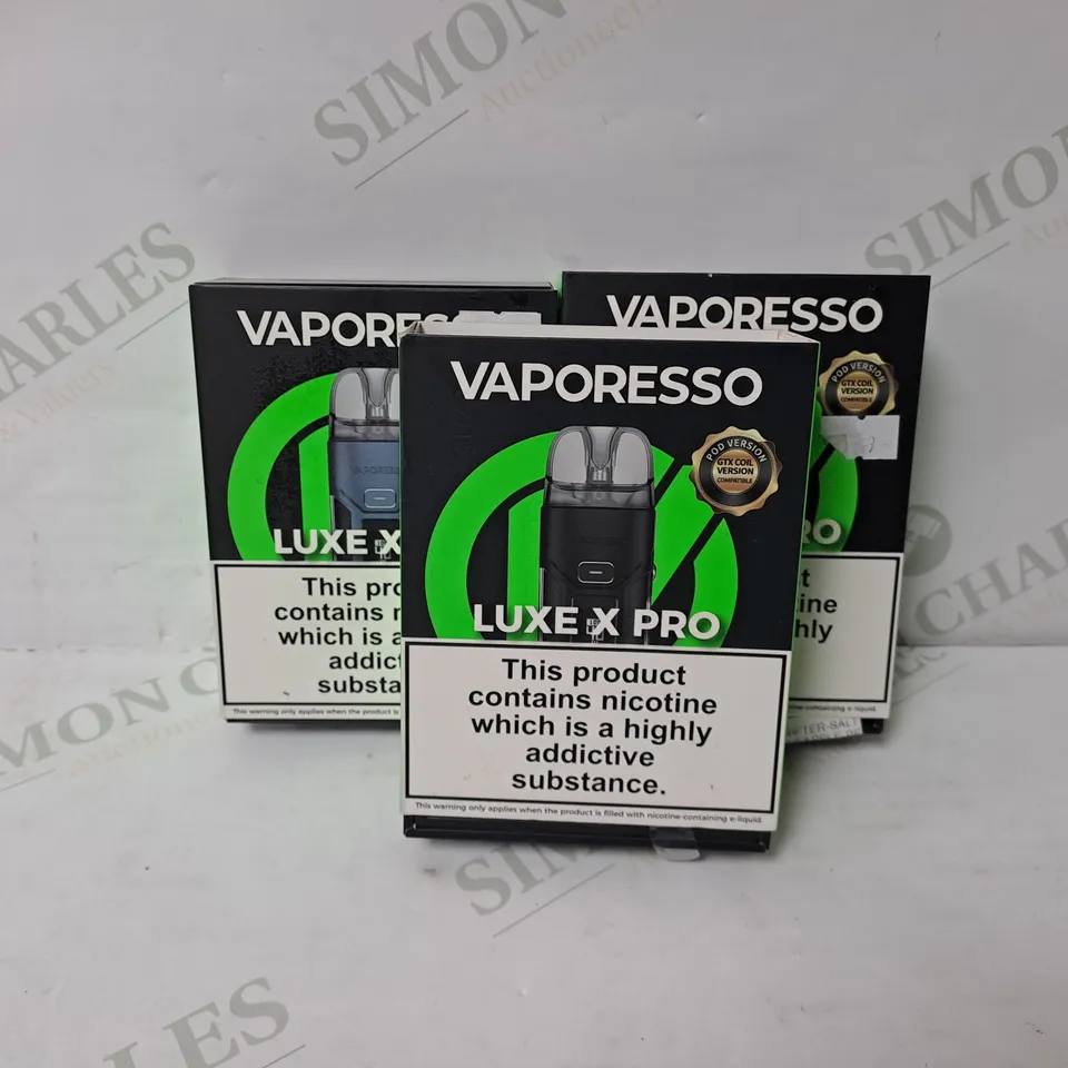 3 BOXED VAPORESSO LUXE X PRO POD VAPE KIT 