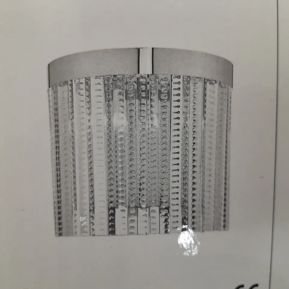 BRAND NEW BOXED DAR LORANT 2-LIGHT WALL LIGHT CLEAR & POLISHED CHROME LOR0908