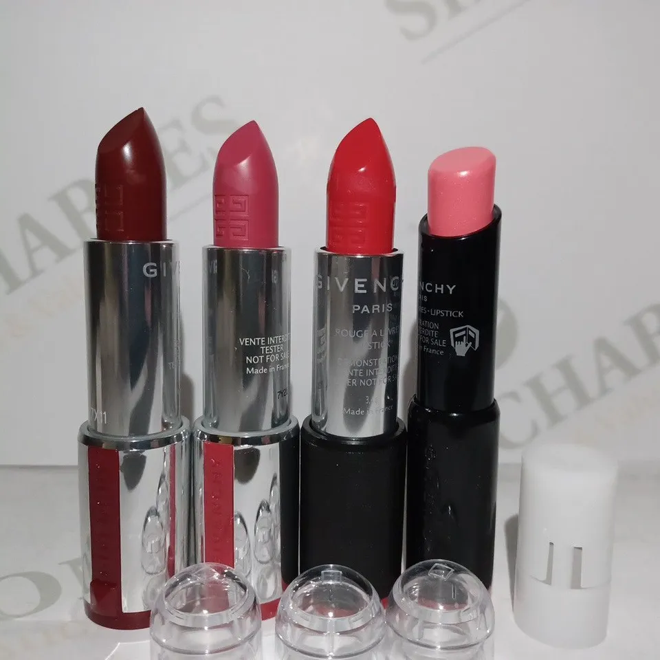 LOT OF APPROX 10 ASSORTED GIVENCHY LIPSTICKS TO INCLUDE HEROIC RED, ROSE BRODERIE, POURPRE EDGY, ETC 