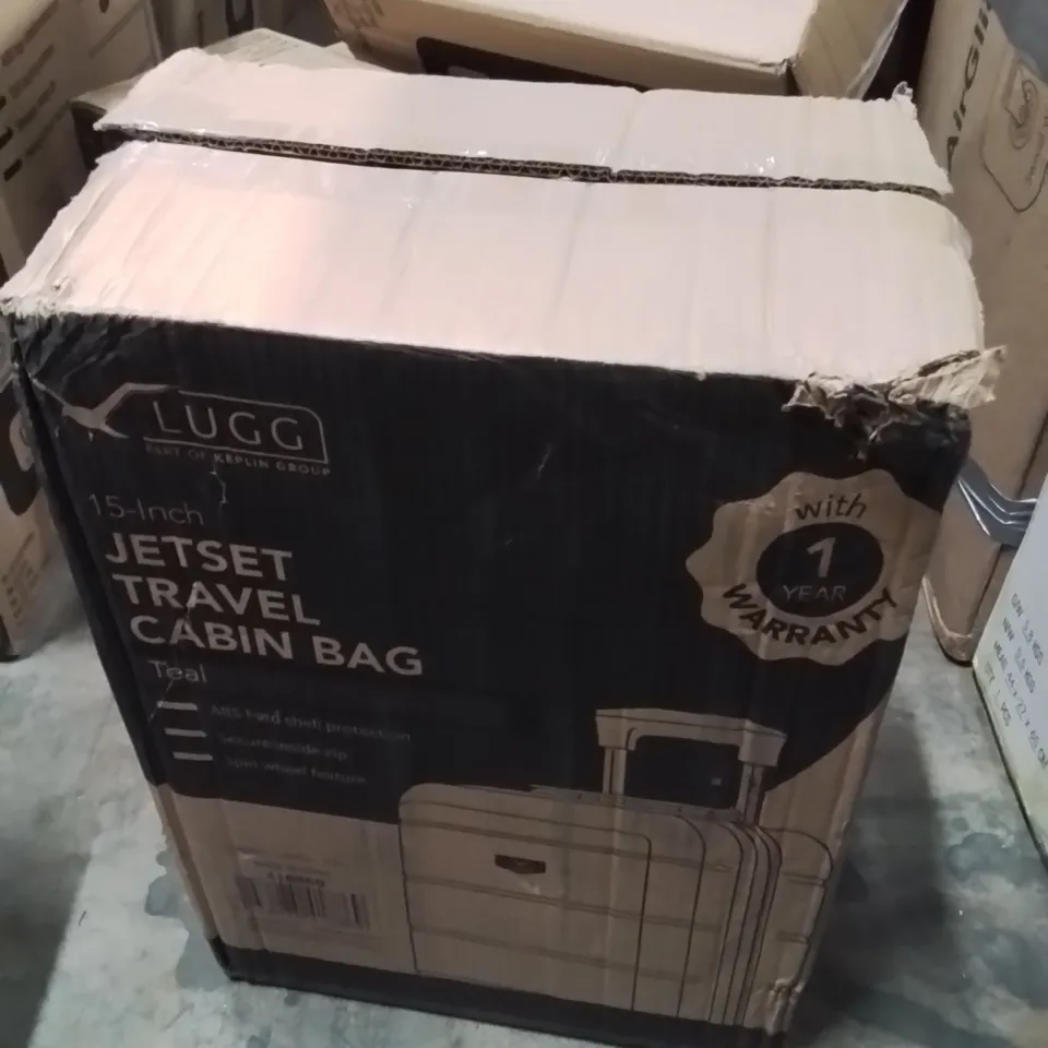 BOXED LUGG 15INCH JETSET TRAVEL CABIN BAG TEAL