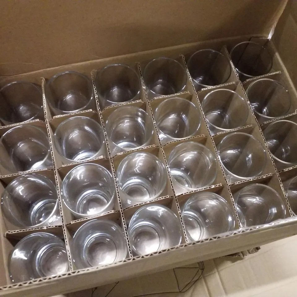 BOX CONTAINING 48 BRAND NEW OLYMPIA HIBALL TUMBLERS 12OZ 