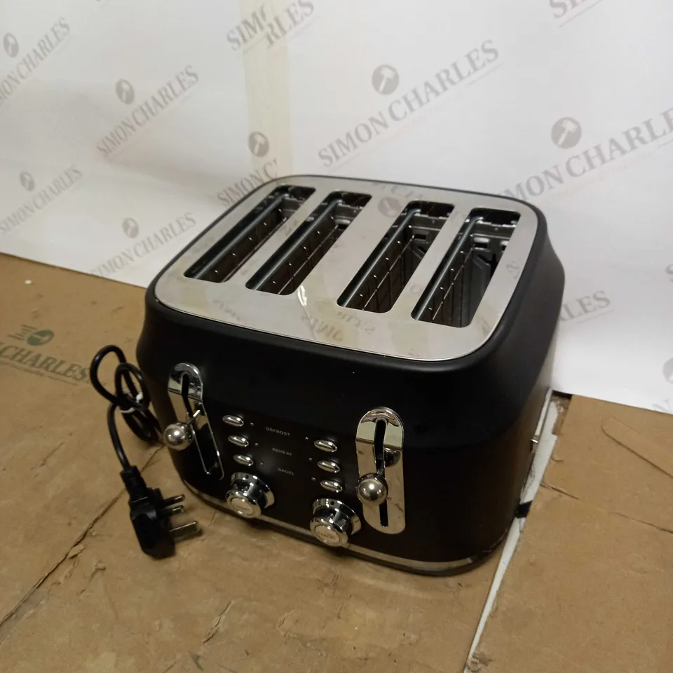 RANGEMASTER CLASSIC BLACK 2.1KW 4 SLICE TOASTER