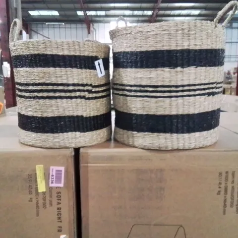 BOXED NAPERON SEAGRASS DECORATIVE BASKET