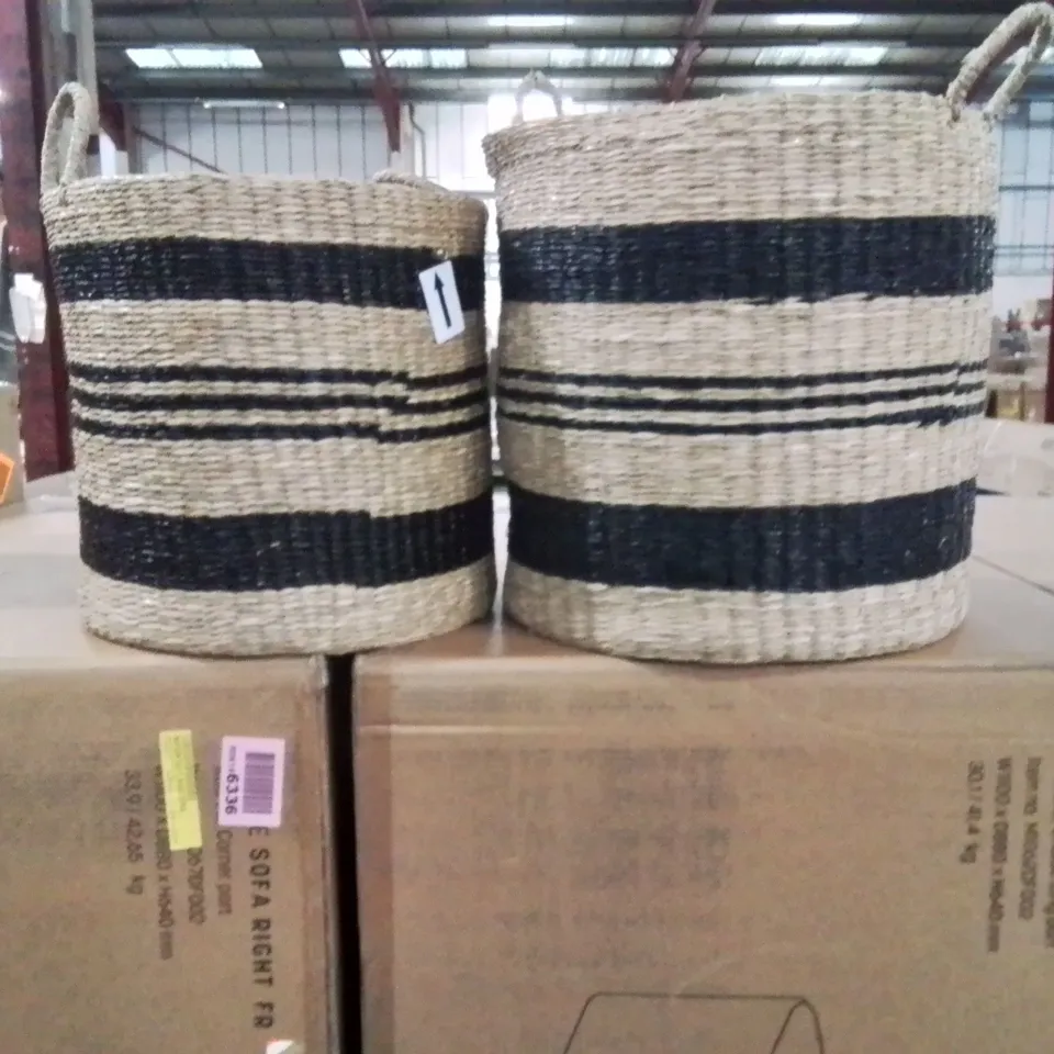 BOXED NAPERON SEAGRASS DECORATIVE BASKET