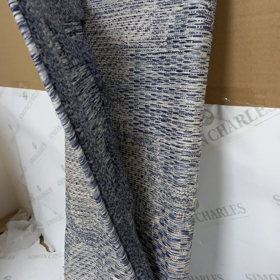 HOME REFLECTIONS RUG IN DENIM BLUE 80CM X 150CM  / COLLECTION ONLY