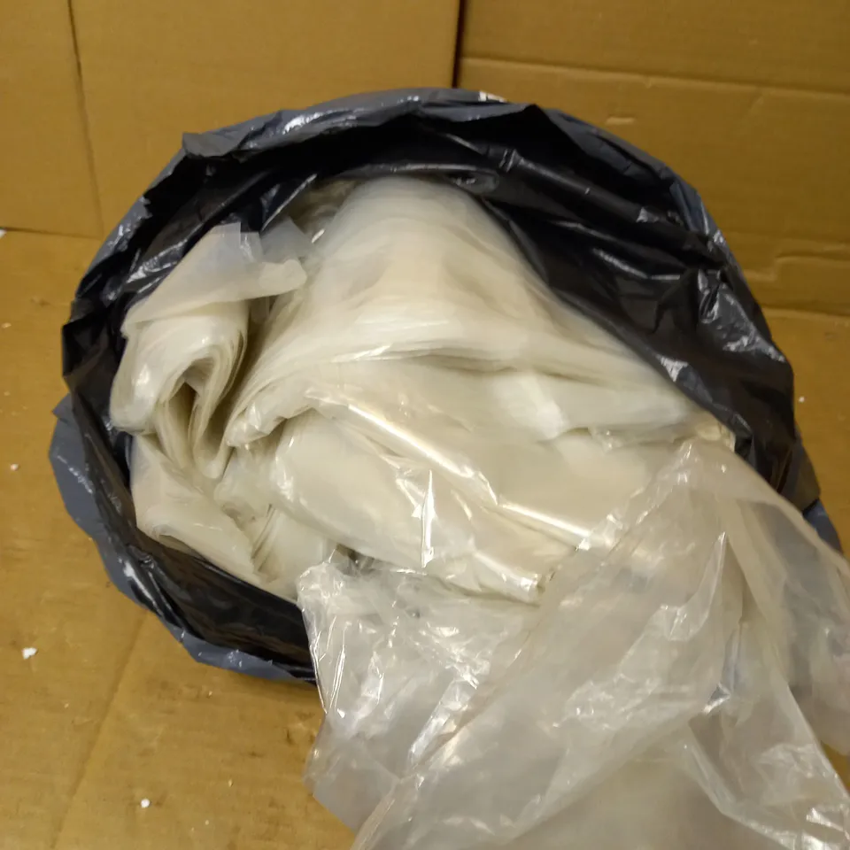 CLEAR PLASTIC BIN BAGS - FAIRLY THIN APPROX. 200