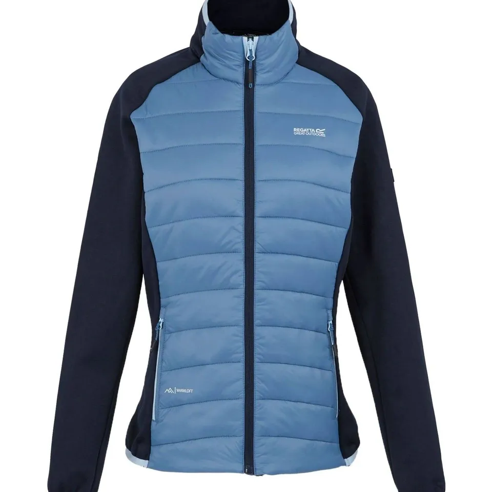 BRAND NEW REGATTA WOMENS CLUMBER V HYBRID JACKET IN CORONET BLUE/NAVY - SIZE 8