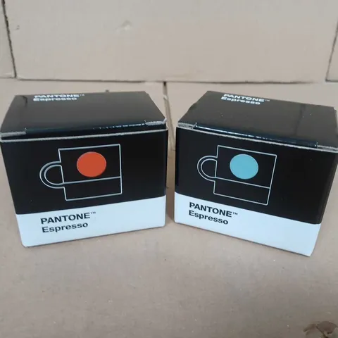 2 BOXED PANTONE ESPRESSO CUPS