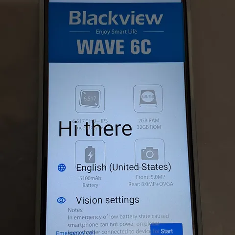 BOXED BLACK VIEW WAVE 6C 32GB 2GB RAM IN RIPPLE BLUE 