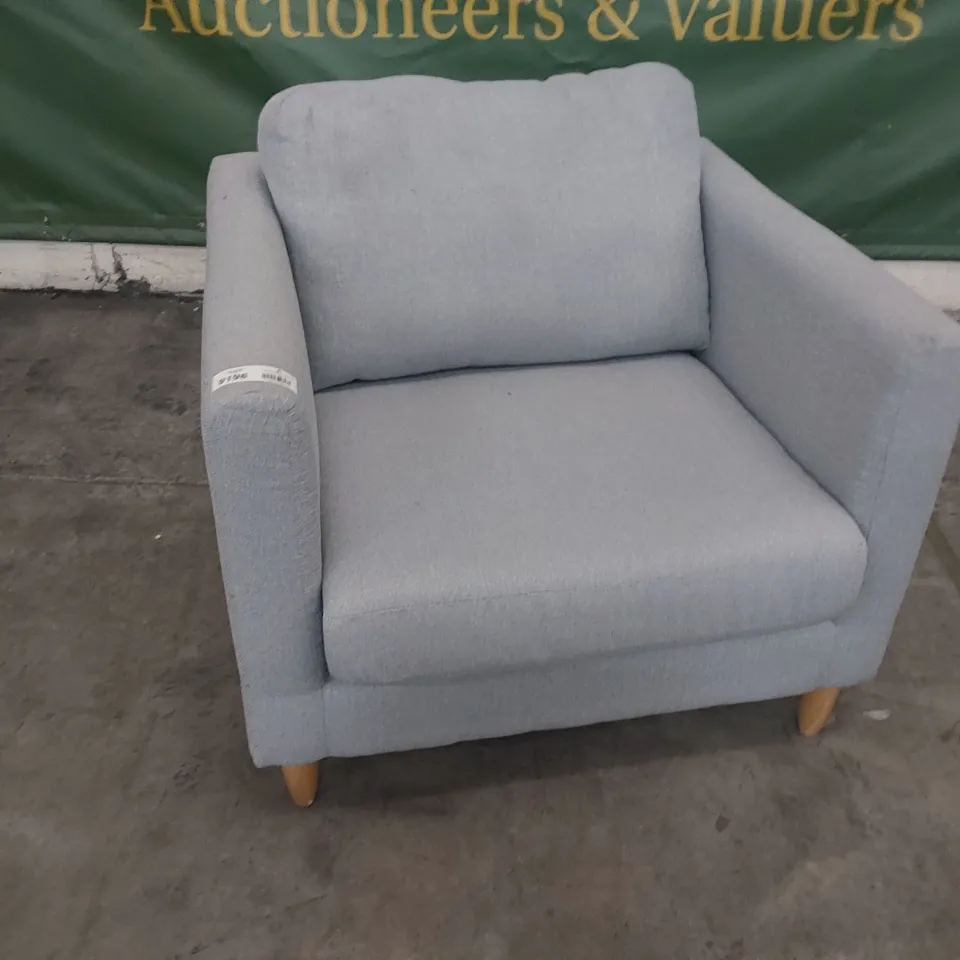 DESIGNER SNUGGLER CHAIR GREY FABRIC 
