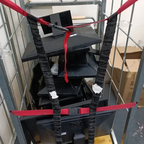 CAGE OF APPROXIMATELY 10 ASSORTED COMPUTER MONITORS