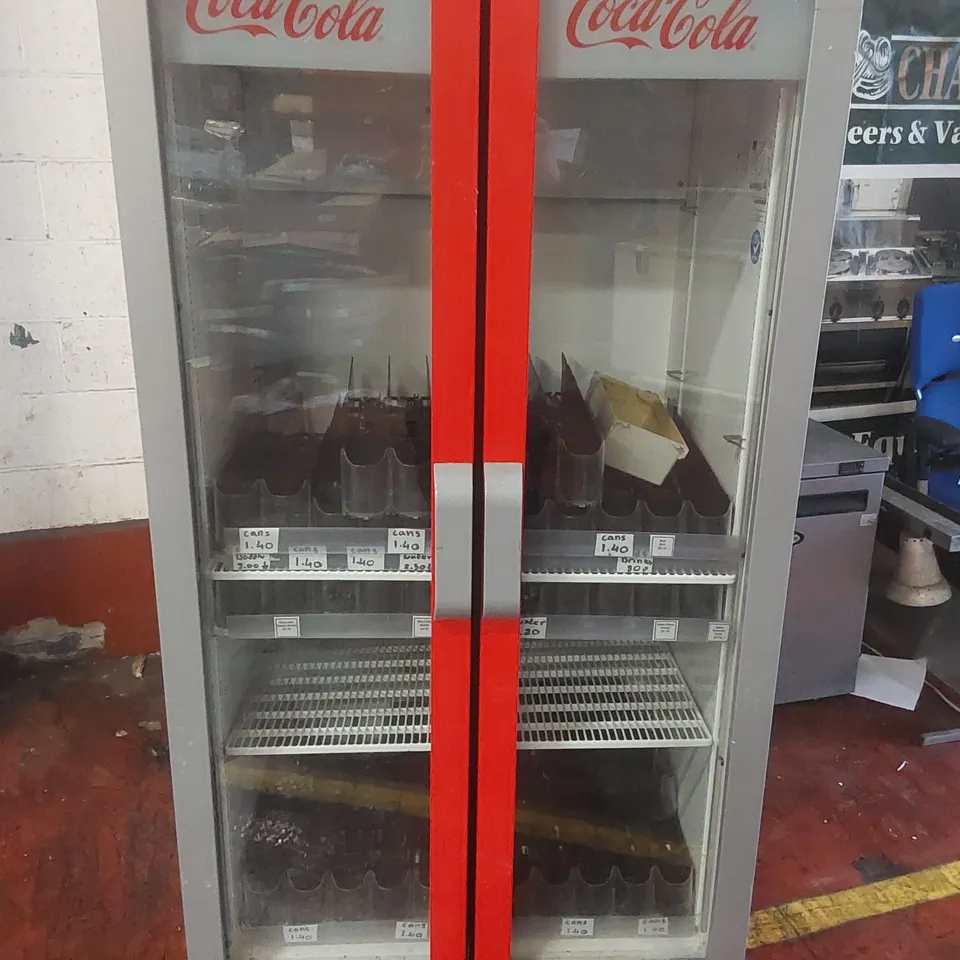 FRIGOGLASS ICOOL 900L HD COCA COLA DOUBLE DOOR BOTTLE COOLER