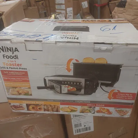 BOXED NINJA FOODI 3-IN-1 TOASTER, GRILL & PANINI PRESS ST200UK