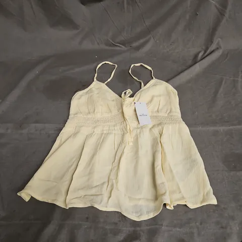 HOLLISTER CAMI TOP IN YELLOW SIZE S