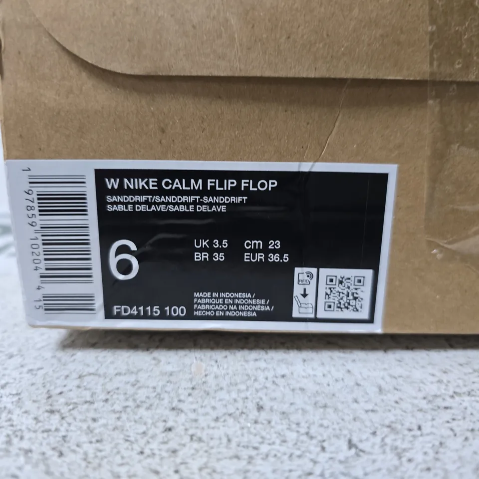 NIKE CALM FLIP FLOP – WOMEN’S BEIGE SANDALS, UK 3.5